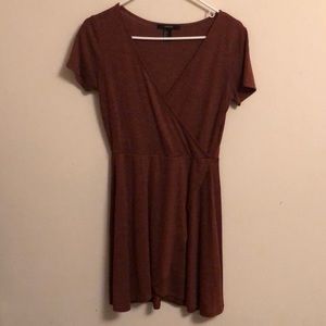 Brown wrap dress